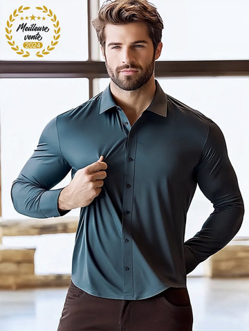 Chemise Infroissable à Coupe Ajustée - Mentigio